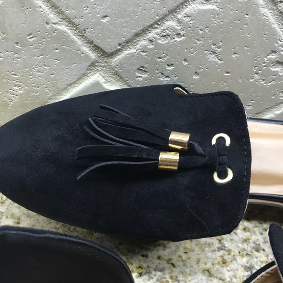 Black suede type tassel loafer NWOT-Never worn 8.5 - Picture 6 of 7